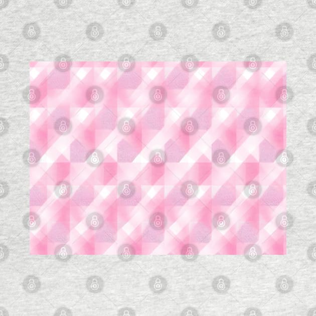 Pink Seaside Retreat: Summer Breezy Gingham Vibes by SusannesArtShop